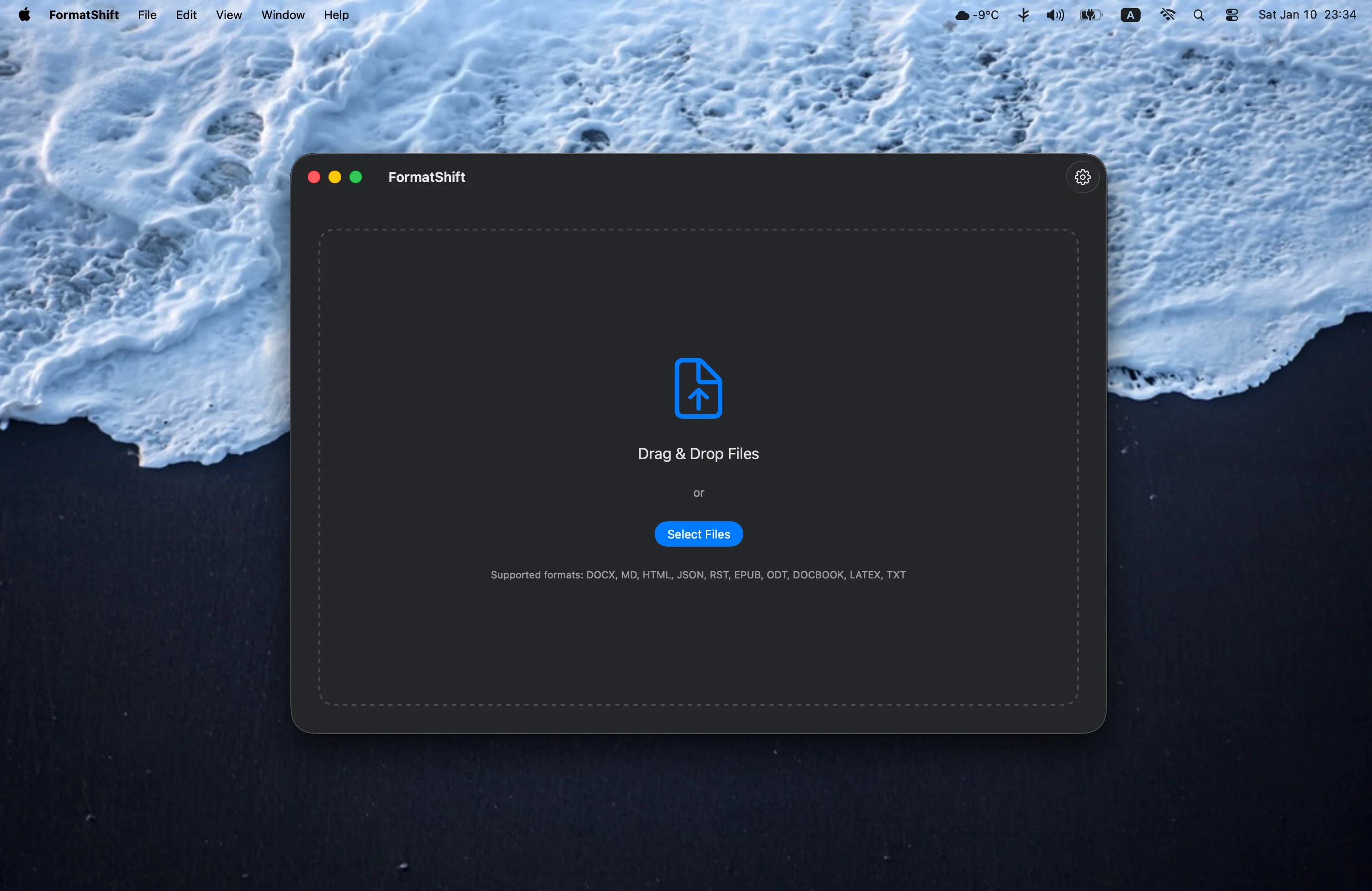 FormatShift macOS interface showing document conversion options
